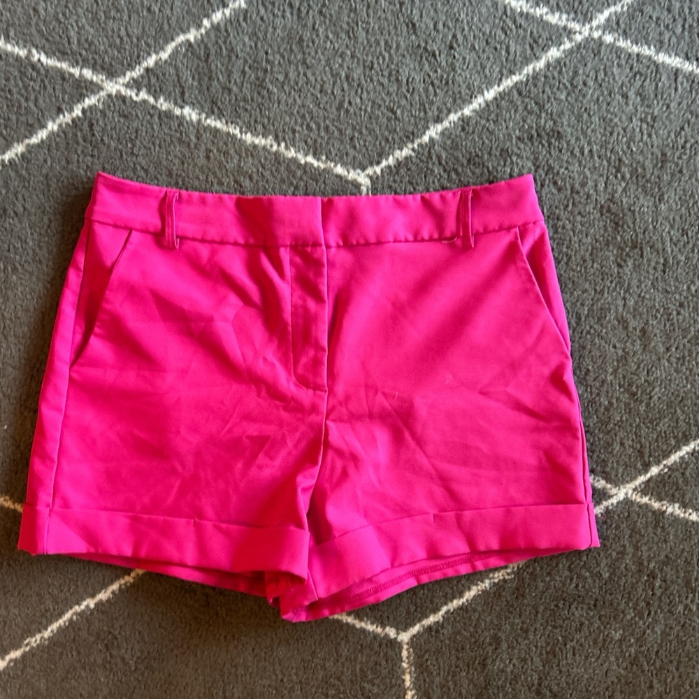 Chic High Waist Pink Women's Shorts